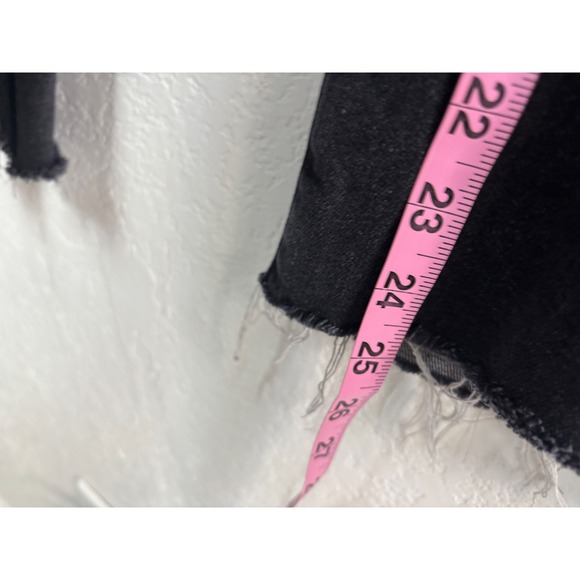 FRAME Le Crop Mini Boot Jeans Women's Size 28 Black Raw Hem Denim - Picture 7 of 7